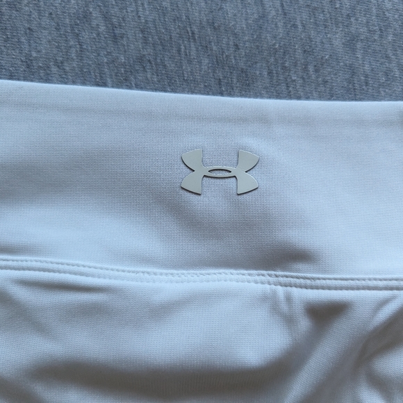 Under Armour Links Knit Mesh Skort in White/Grey - Picture 4 of 8